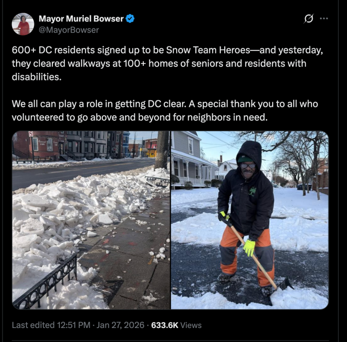 Bowser tweet snow