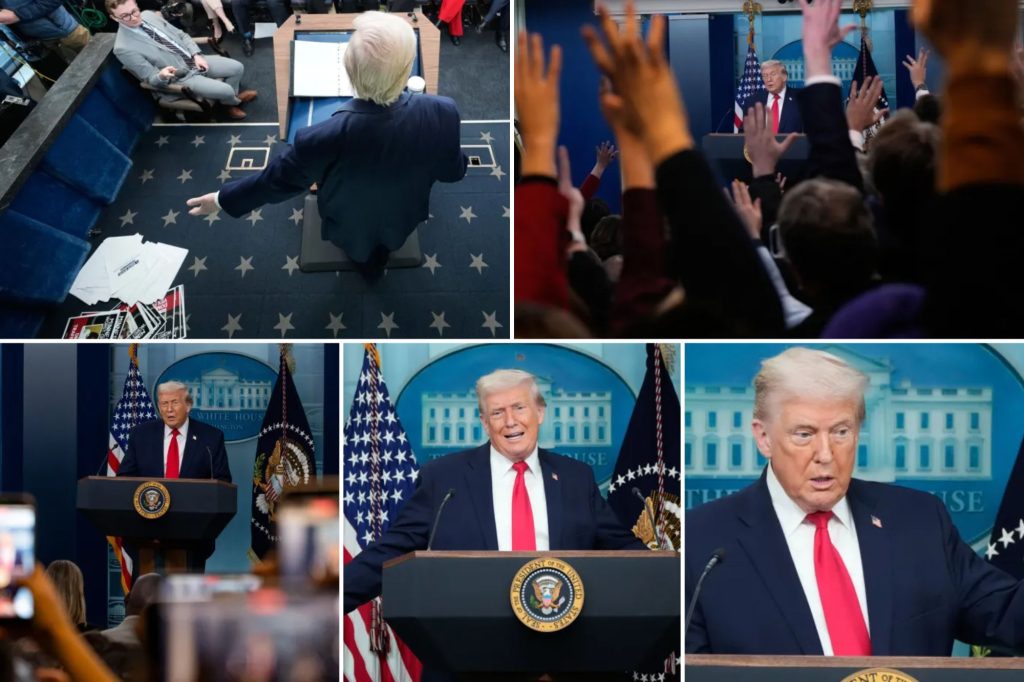 Tariffs, Greenland, and a ‘nasty’ binder clip: Five takeaways from Trump’s marathon first-anniversary press briefing