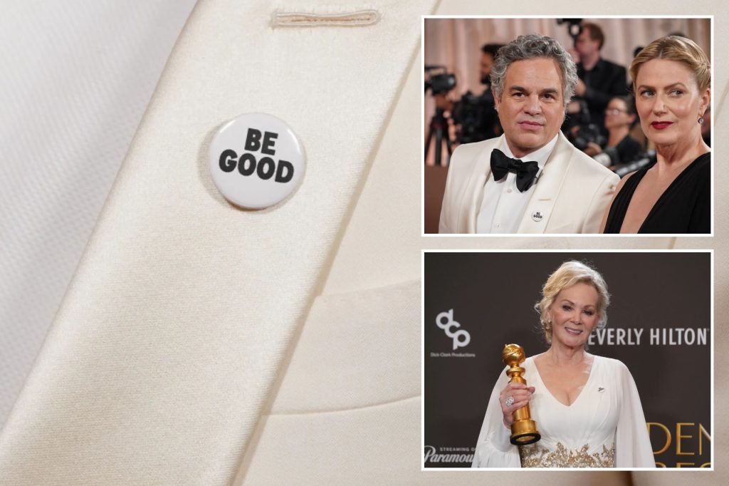 Hollywood actors wear anti-ICE pins at Golden Globes
