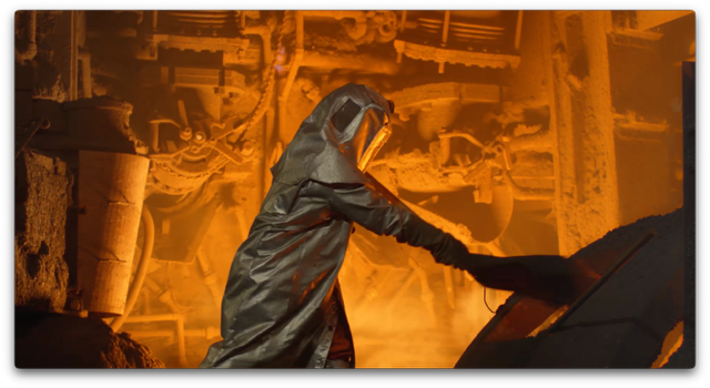 Steel making process at the Edgar Thompson Plant in Braddock, Pennsylvania which celebrates its 150th year this year.