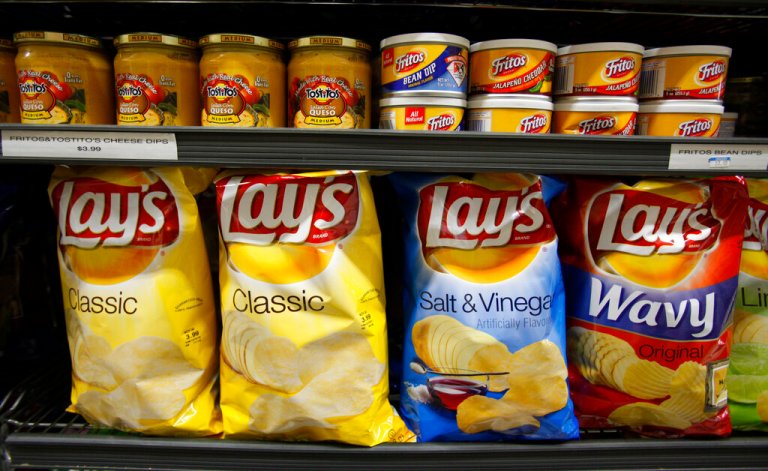 PepsiCo product Lays potato chips on display at a California grocery store in 2010.