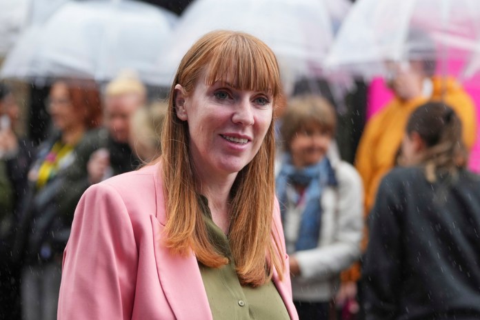 Angela Rayner is seen at a festival in London