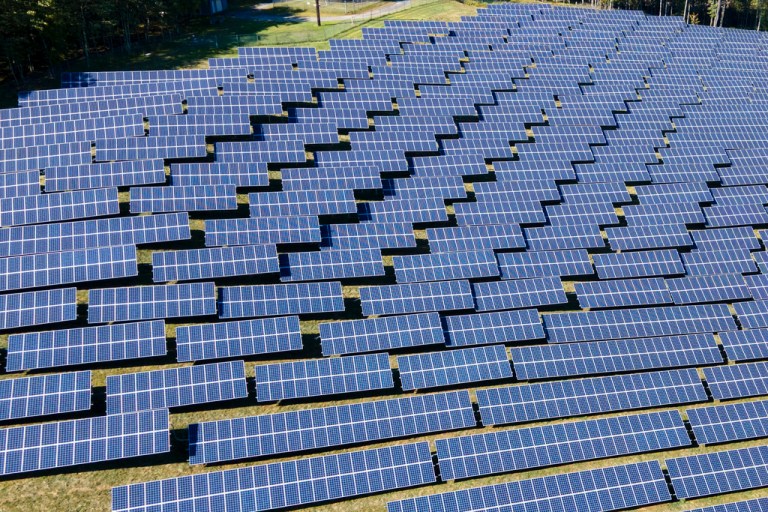 A solar farm in New York.