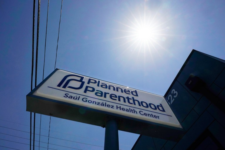 A Planned Parenthood sign outside a facility.