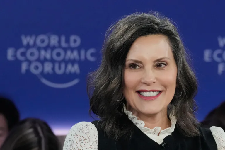 Michigan Gov. Gretchen Whitmer speaks during the Annual Meeting of the World Economic Forum in Davos