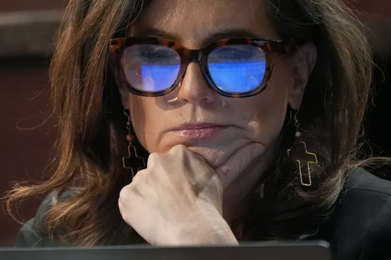 Rep. Nancy Mace, R-S.C., listens during a House Committee on Oversight and Government Reform markup business meeting about finding former President Bill Clinton and former Secretary of State Hillary Rodham Clinton in contempt of Congress, Jan. 21, 2026, on Capitol Hill. (AP Photo/Jacquelyn Martin)