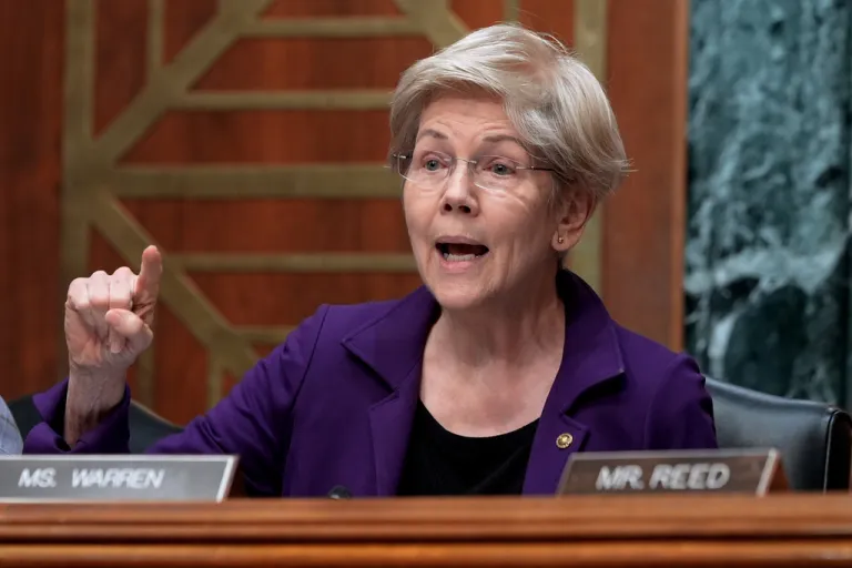 Sen. Elizabeth Warren (D-MA) speaks during a February 2026 Senate hearing.