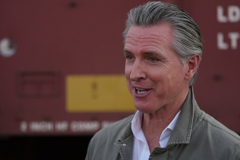 California Gov. Gavin Newsom pictured during a news conference on Feb. 3.