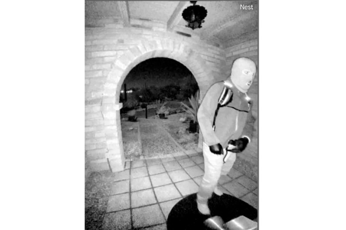 This image provided by the FBI shows surveillance images at the home of   Nancy Guthrie the night she went missing in Tucson, Ariz.