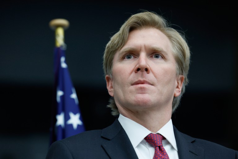 United States Undersecretary of Defense for Policy Elbridge Colby attends a meeting of the Ukraine Defense Contact Group at NATO headquarters in Brussels, Thursday, Feb. 12, 2026.