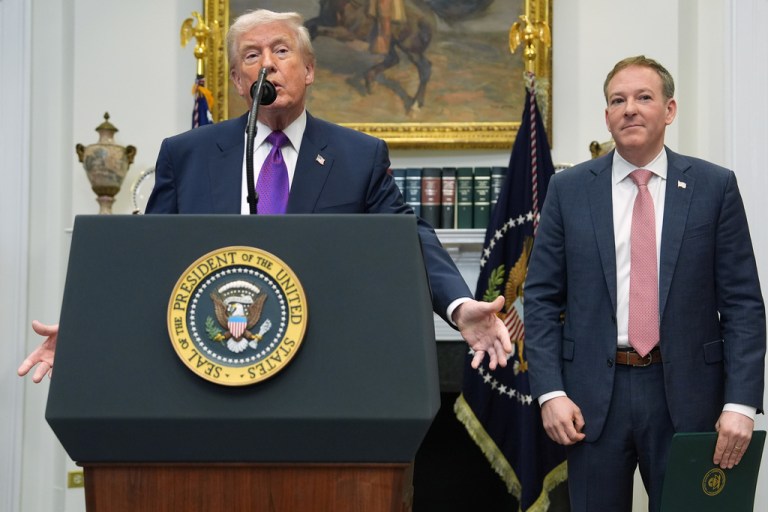 President Donald Trump and EPA administrator Lee Zeldin