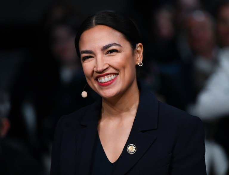 U.S. Rep. Alexandria Ocasio-Cortez, D-N.Y., takes part in the Munich Security Conference in Munich, Germany, on Friday, Feb. 13, 2026.