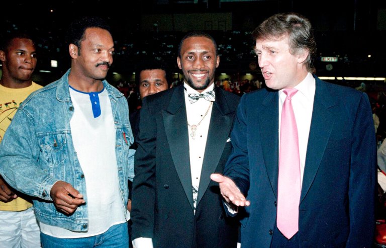 Donald Trump, Jesse Jackson, and Tommy Hearns.
