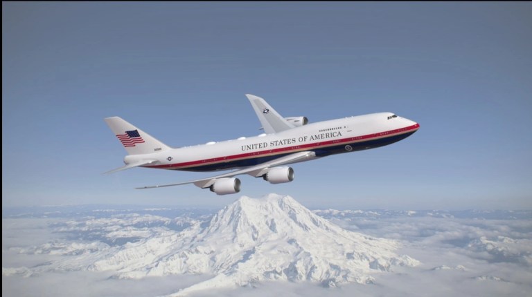 This artist rendering depicts the VC-25B in its new livery.