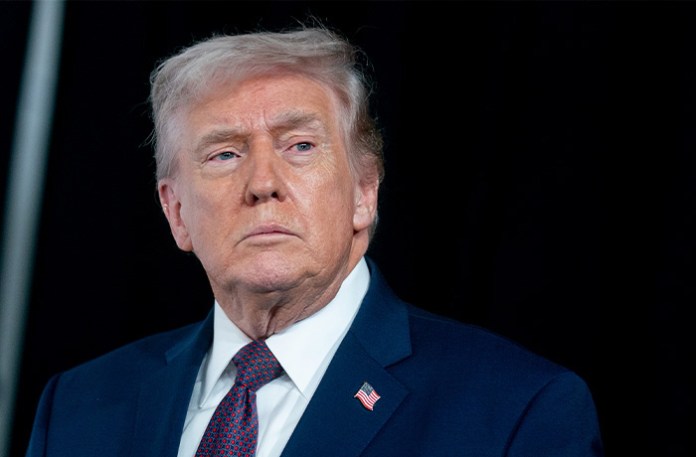 President Donald Trump arrives for the world premiere of "MELANIA" at the Kennedy Center in Washington, D.C. on Jan. 29, 2026. (Stefani Reynolds/Bloomberg via Getty Images)