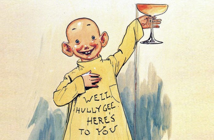 The ‘Yellow Kid,’ a nighshirt-clad cartoon character living in a New York City slum who appeared first in Pulitzer and then Hearst newspapers in the late 1800s and from whom ‘yellow journalism’ took its name.