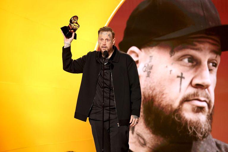 Jelly Roll accepts the Best Contemporary Country Album award for 