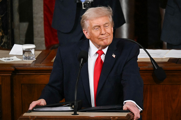 US President Donald Trump delivers the State of the Union address in the House Chamber of the US Capitol in Washington, DC, on February 24, 2026.
