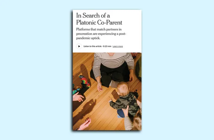 (via New York Times) co-parenting family culture