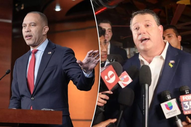 Hakeem Jeffries said Speaker Johnson should hold Rep. Randy Fine accountable for his inflammatory posts regarding Muslims in a statement on Feb. 17, 2026.