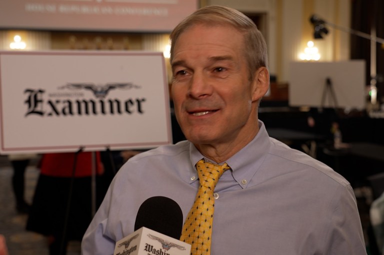 Rep. Jim Jordan (R-OH) speaks into microphone