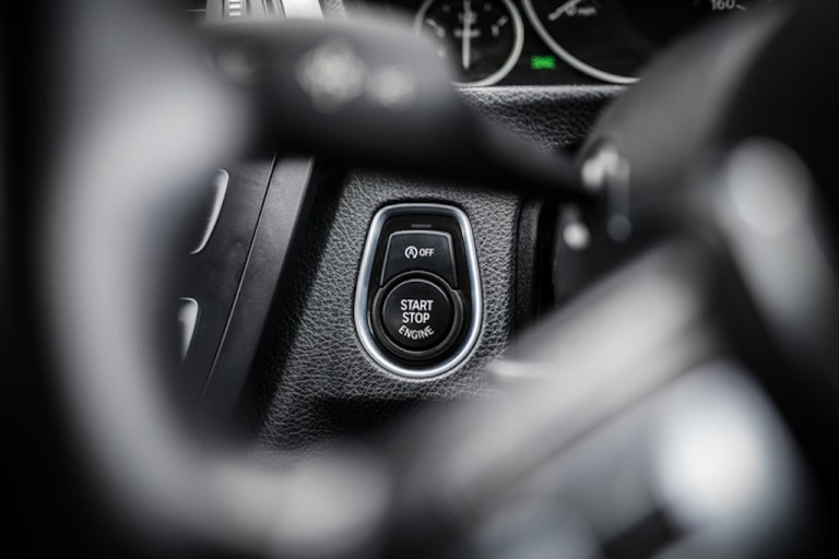 stop start button in a car