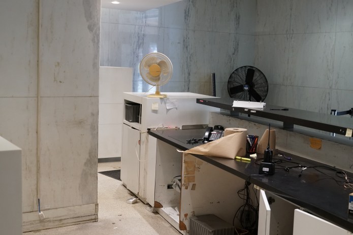 Vacant desk at the sold building 