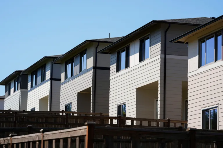 New construction homes in Happy Valley, Oregon.