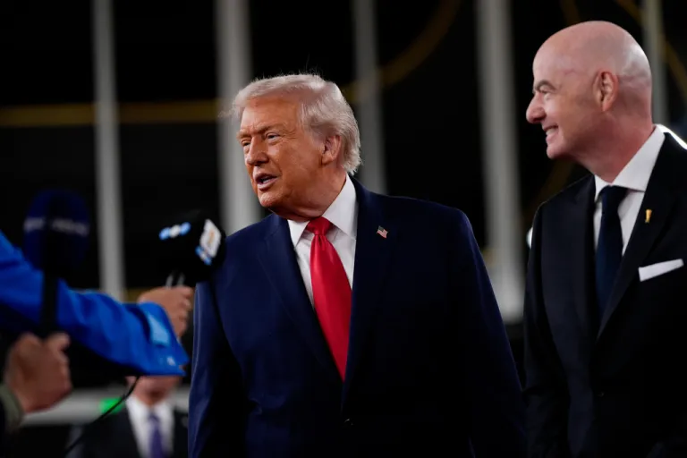 President Donald Trump and FIFA President Gianni Infantino.