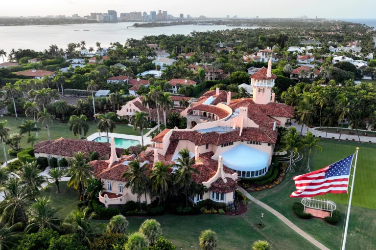 Aerial view of President Donald Trump's Mar-a-Lago estate