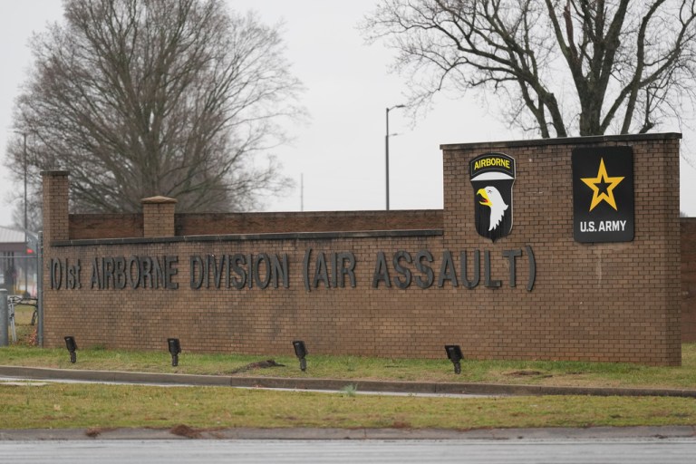Fort Campbell sign in Oak Grove, KY