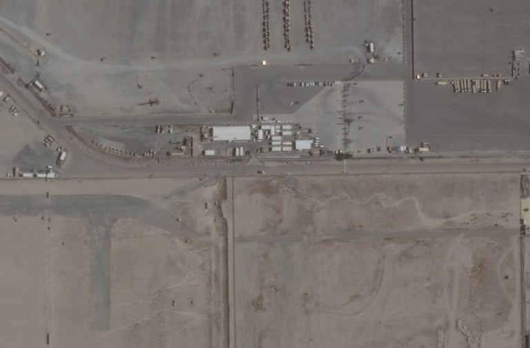 This image provided by Planet Labs PBC shows a Tactical Operations Center at Port Shuaiba, Kuwait