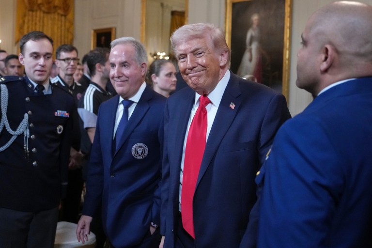 President Donald Trump and Inter Miami co-owner Jorge Mas.