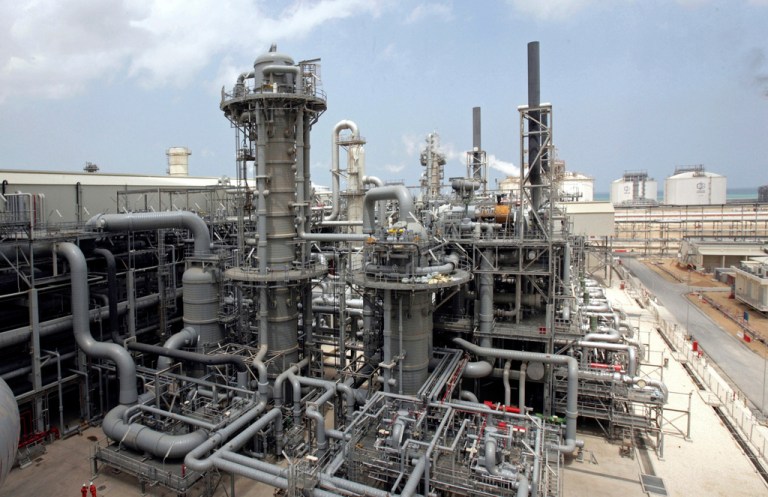 gas production facility at Ras Laffan, Qatar