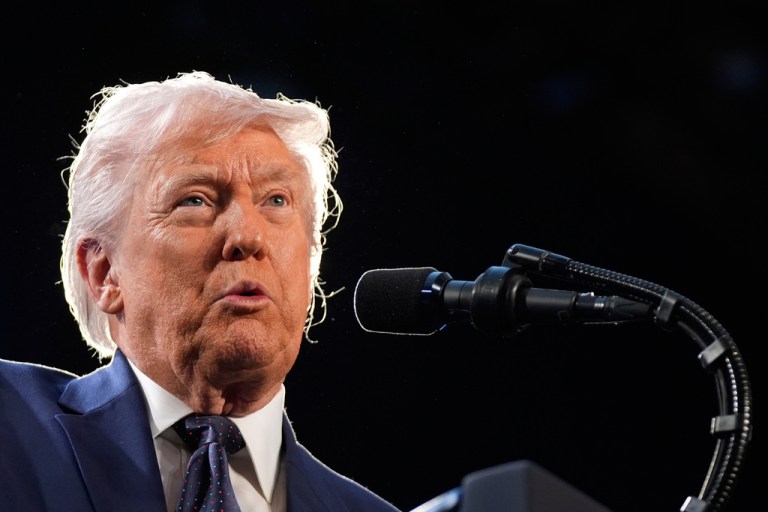 President Donald Trump repeatedly suggested Monday that Operation Epic Fury, his military campaign in Iran, will soon end. (AP Photo/Mark Schiefelbein)