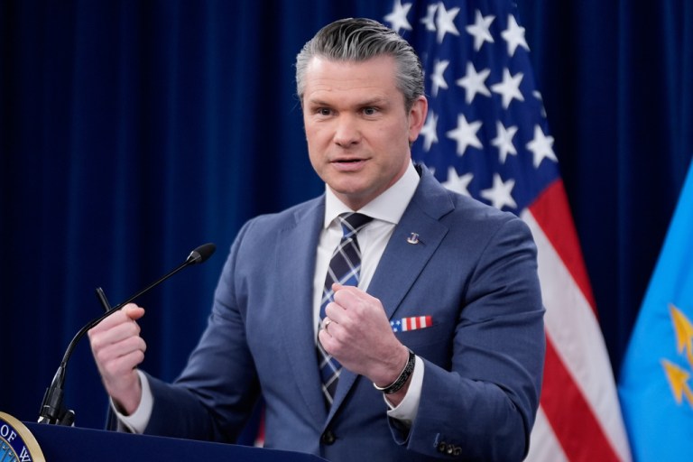 War Secretary Pete Hegseth.