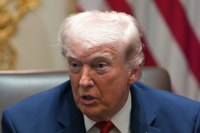 President Donald Trump speaks during a cabinet meeting on March 26, 2026.