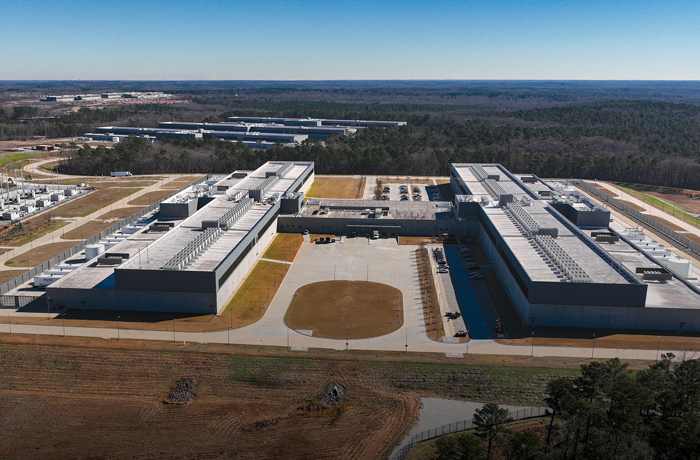 Meta’s Stanton Springs Data Center in Newton County, east of Atlanta, Georgia. (Mike Stewart/AP)