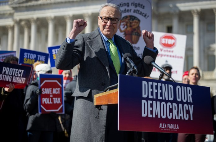 Senate Minority Leader Chuck Schumer (D-NY). (Tom Williams/CQ-Roll Call, Inc via Getty Images)
