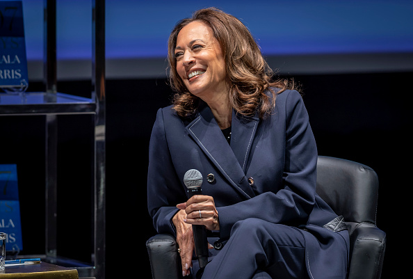 Former Vice President Kamala Harris in conversation with Rep. Lateefah Simon discussing her book, 