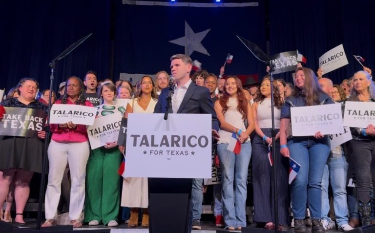 Texas Rep. James Talarico at his primary election night watch party. (Lauren Green/Washington Examiner)