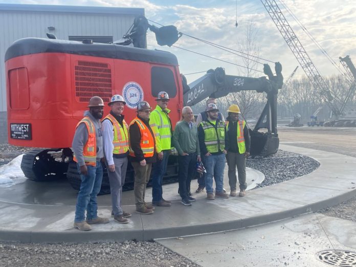 Former Chicago mayor Rahm Emmanuel at the operating engineers training facility in Howell, Michigan on Monday, March 9, 2026.