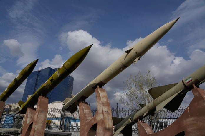 Domestically built Iranian missiles.