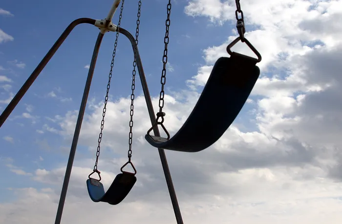 Empty children's park low birth rate