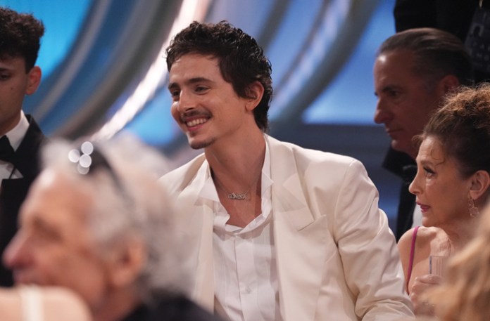 Timothee Chalamet at the 32nd Annual Actor Awards in Los Angeles on March 1. (Chris Pizzello/AP)