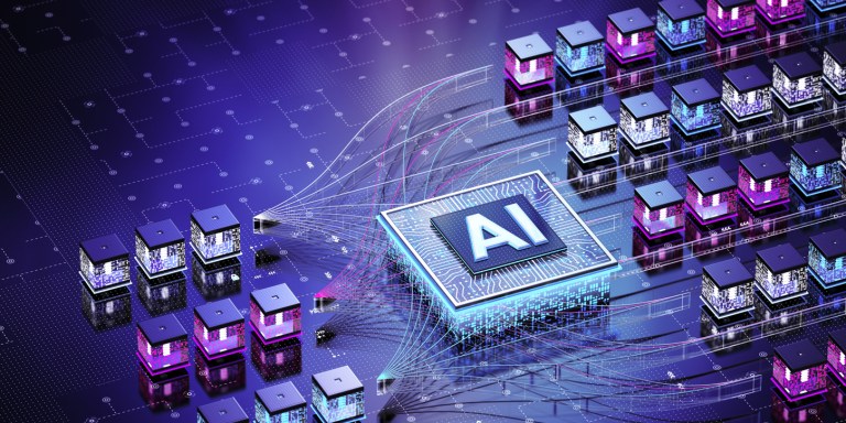 Neural network concepts. 3D render