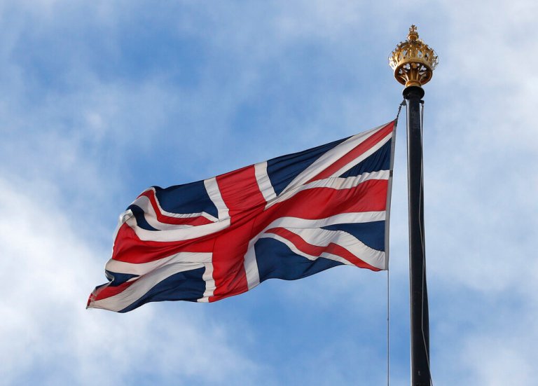 The Union Jack flag flies above the Houses of Parliament from the Victoria Tower in London, Thursday, Sept. 12, 2019. The British government insisted Thursday that its forecast of food and medicine shortages, gridlock at ports and riots in the streets after a no-deal Brexit is an avoidable worst-case scenario. (AP Photo/Alastair Grant)