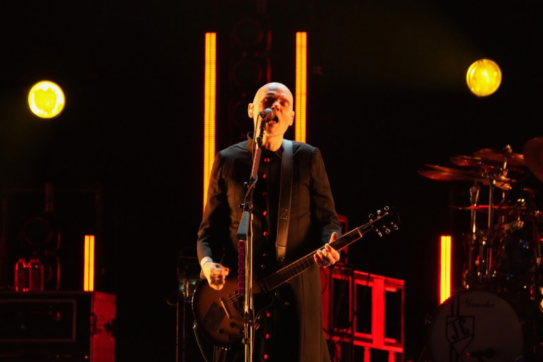 Lead singer and guitarist Billy Corgan of American alternative rock band The Smashing Pumpkins performs at the 26th edition of the Vive Latino music festival in Mexico City, Sunday, March 15, 2026.
