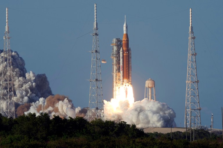 NASA's Artemis II moon rocket lifts off from the Kennedy Space Center
