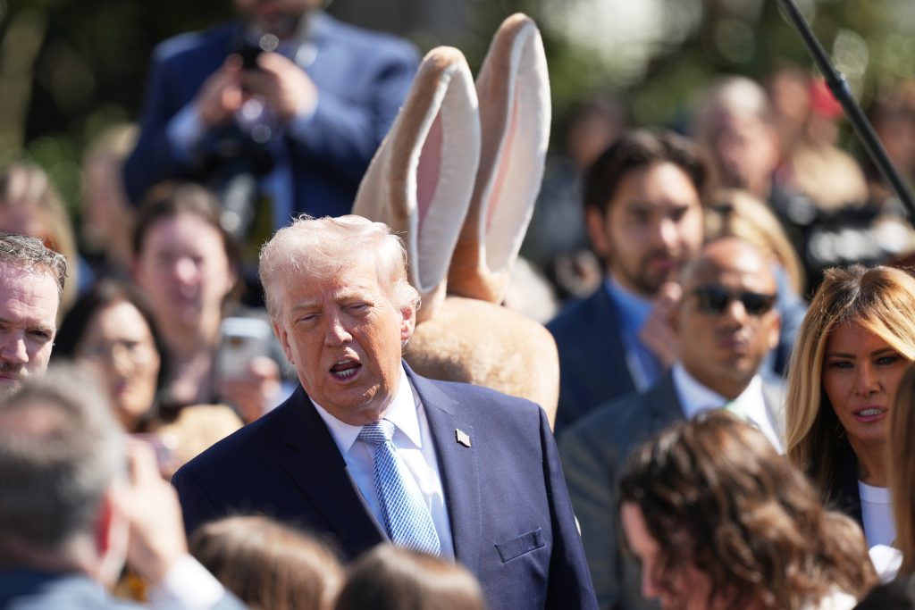 Trump touts drop in egg prices at White House Easter event